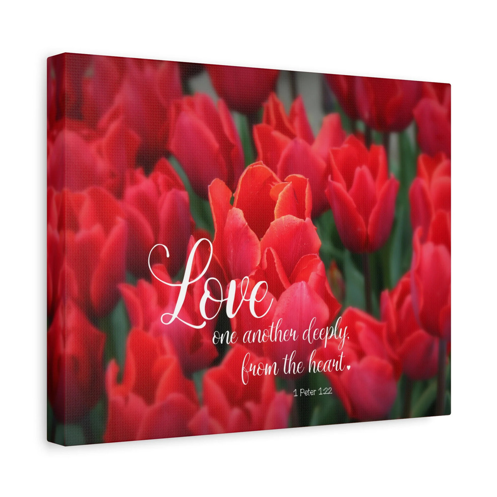 Scripture Canvas From The Heart 1 Peter 1:22 Christian Wall Art Bible Verse